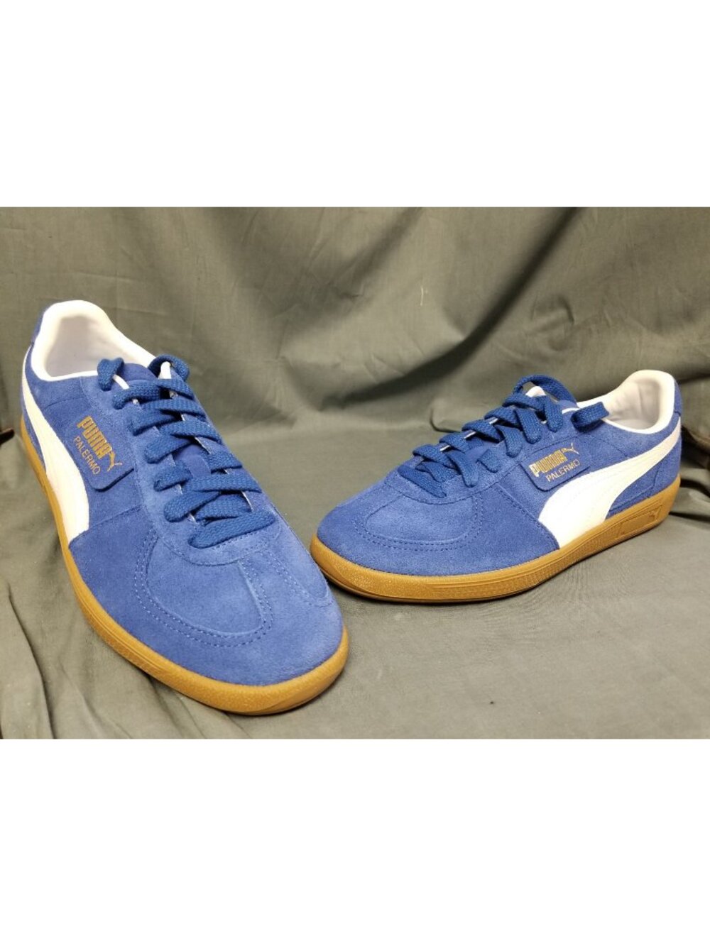 Puma Palermo Cobalt Glaze Blue/White/Gum 696463 07 Men's Size 9 NEW NO BOX!!